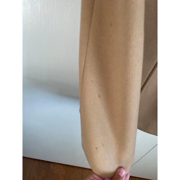 Betty Rose vintage tan wool coat long lined collared pockets chic buttons Med 10 - Picture 8 of 14